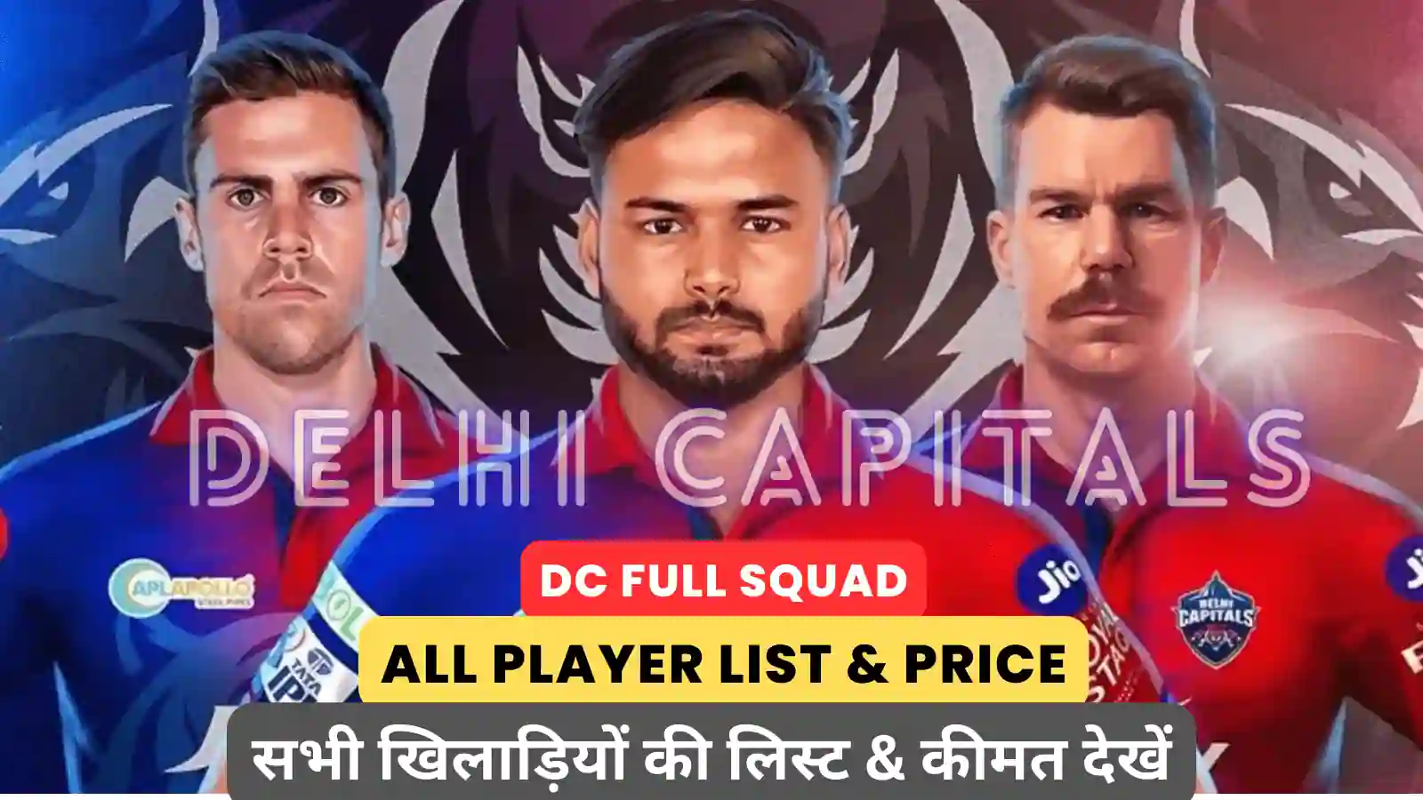 Delhi Capitals DC Squad 2024 in Hindi