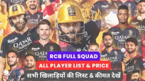 Read more about the article Royal Challengers Bangalore RCB Squad 2024 in Hindi : RCB टीम प्लेयर्स लिस्ट विथ प्राइस